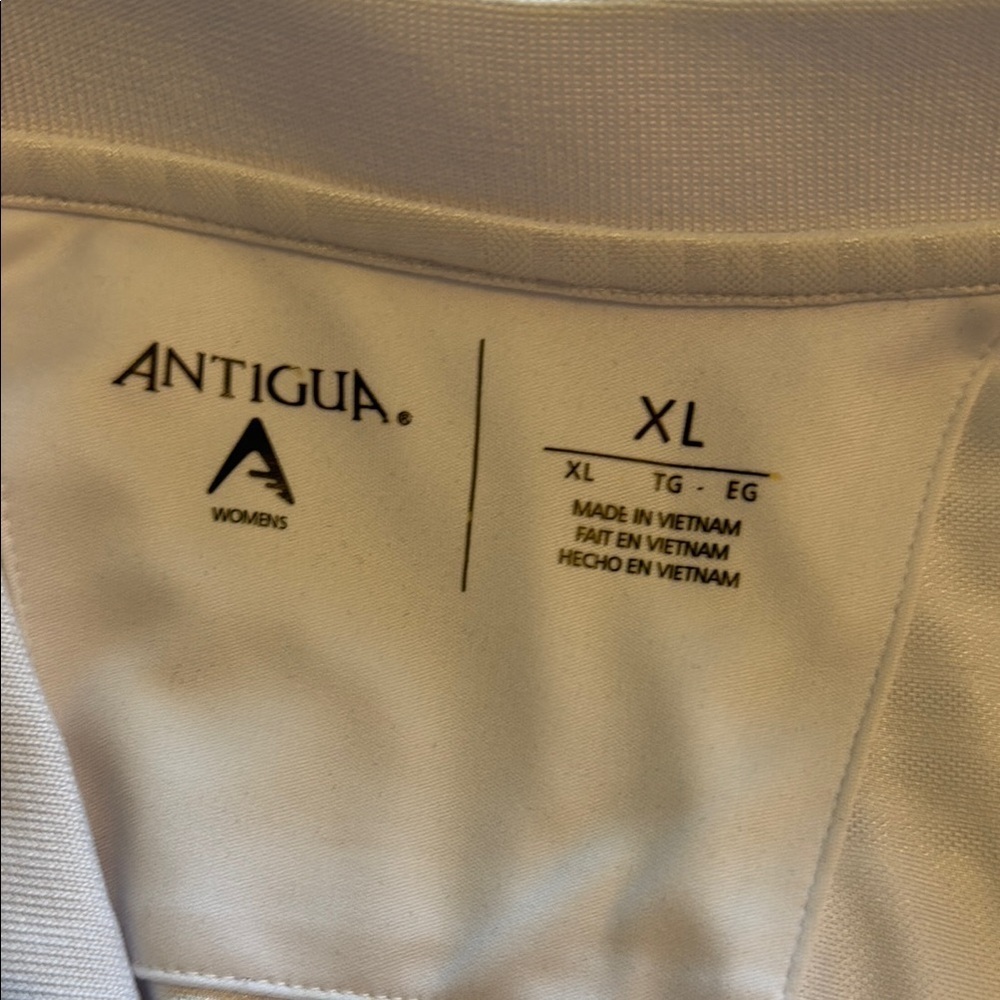 Antigua White Golf Polo Shirt - Picture 6 of 7